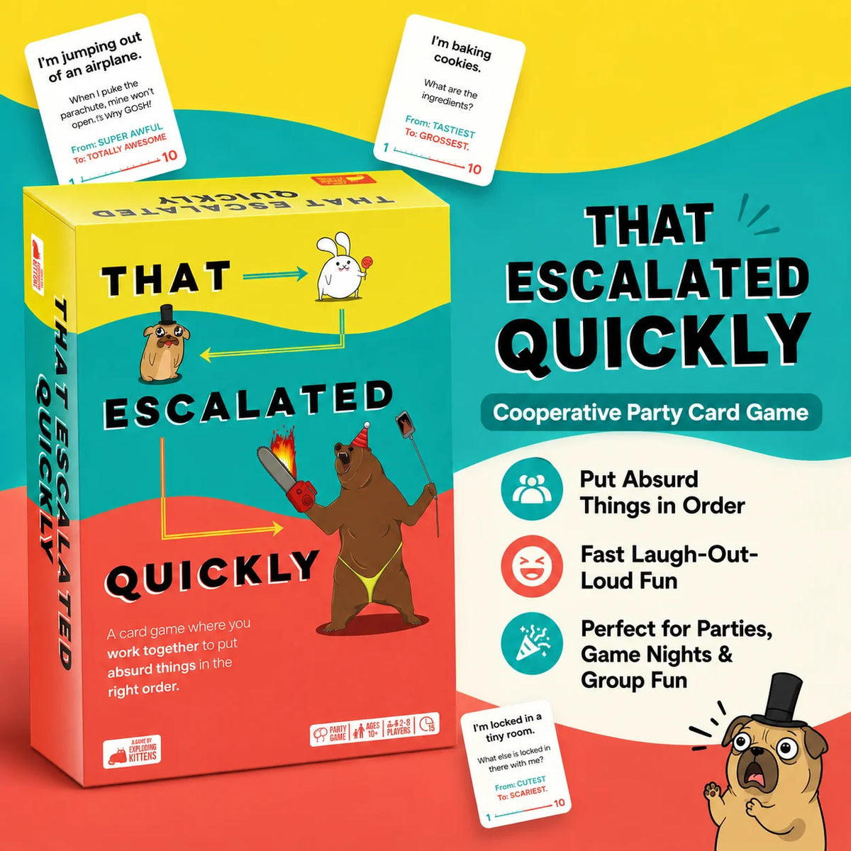 That Escalated Quickly — Hilarious Cooperative Party Card Game