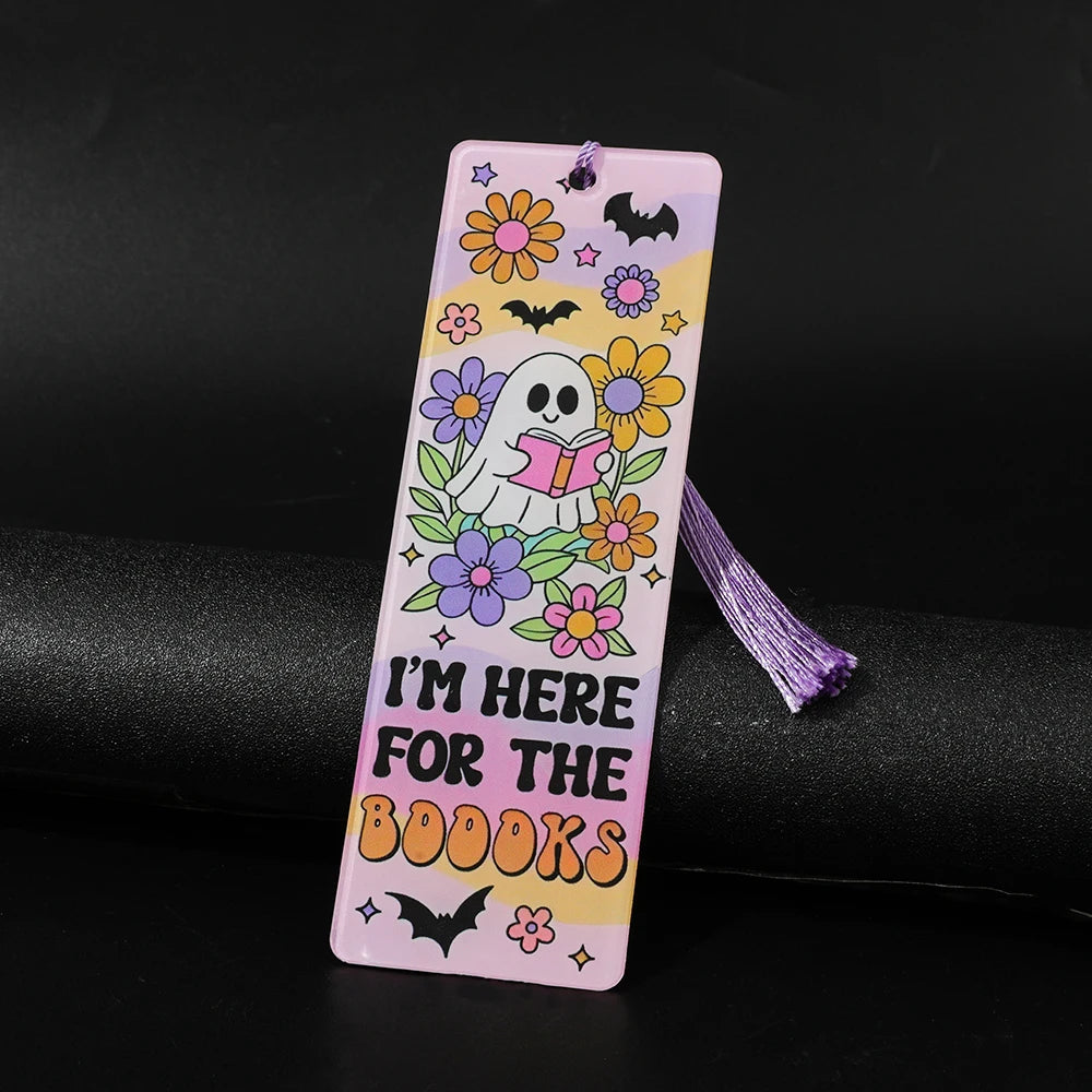 Halloween Ghost & Skeleton Bookmarks — Spooky Page Holders (Pick 1 or Full Set of 8)