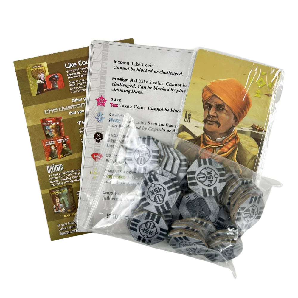 Coup Board Game Fast Fun Bluffing Party Game