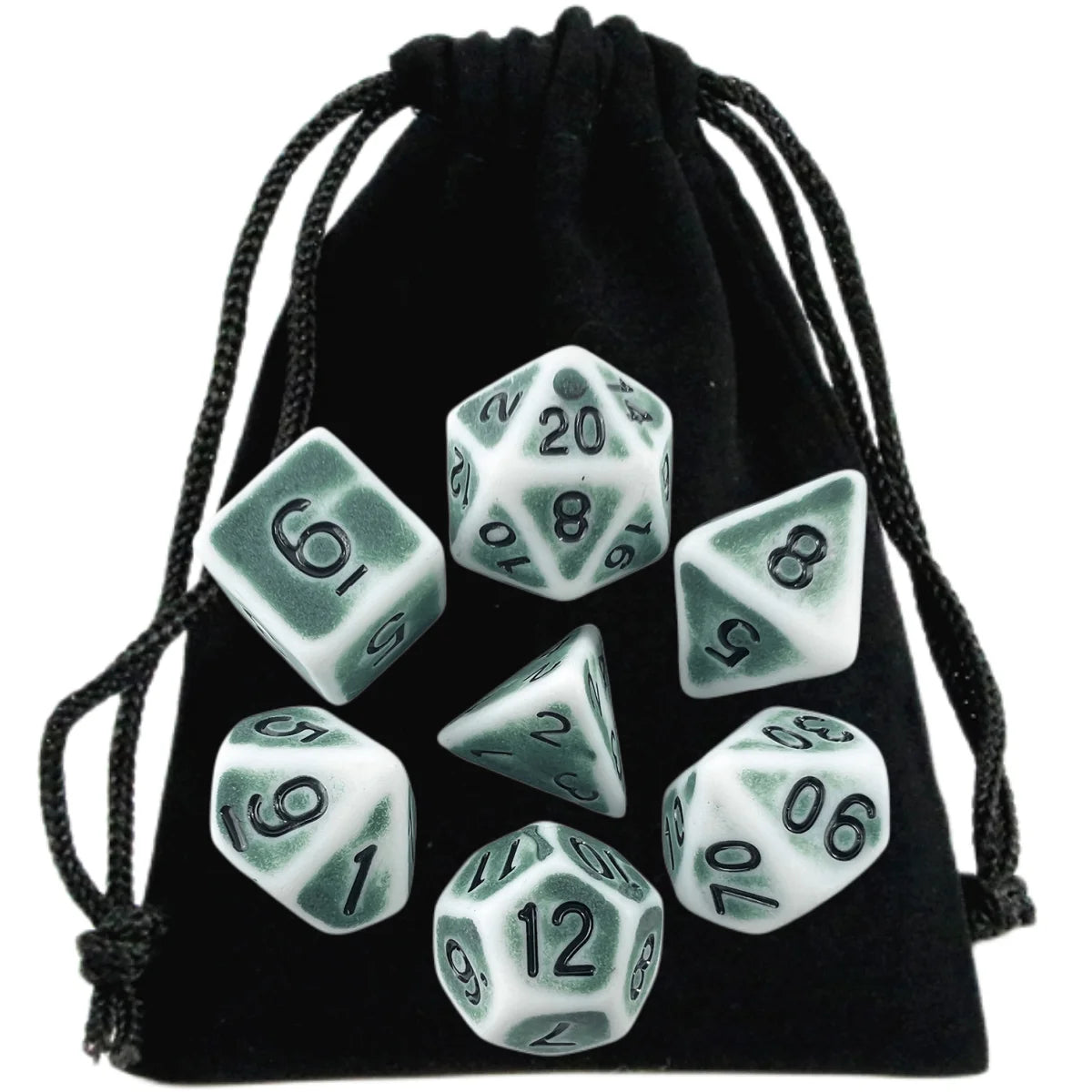 Retro Effect Polyhedral Dice Set for D&D & RPGs