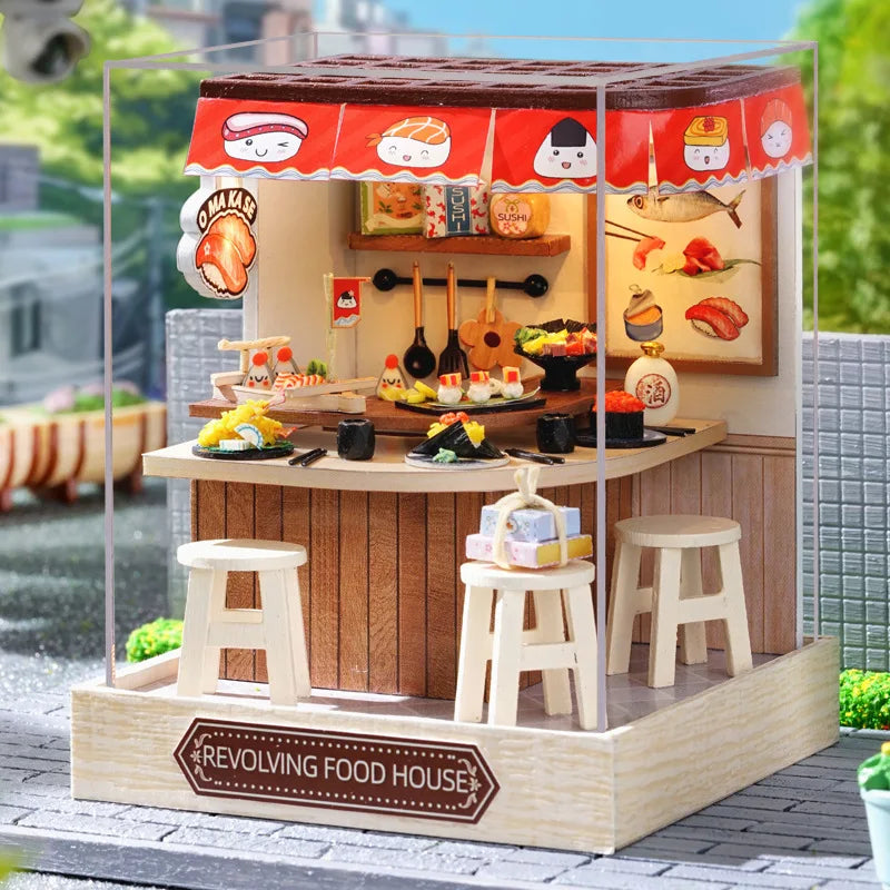 Mini DIY Wooden Dollhouse Room Kit