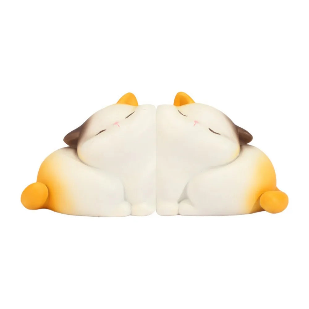 Hugging Cat Bookends — Cute Resin Pair