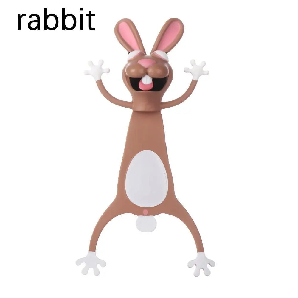 Squished Critter 3D Bookmarks — Cute Cartoon Animal Page-Savers