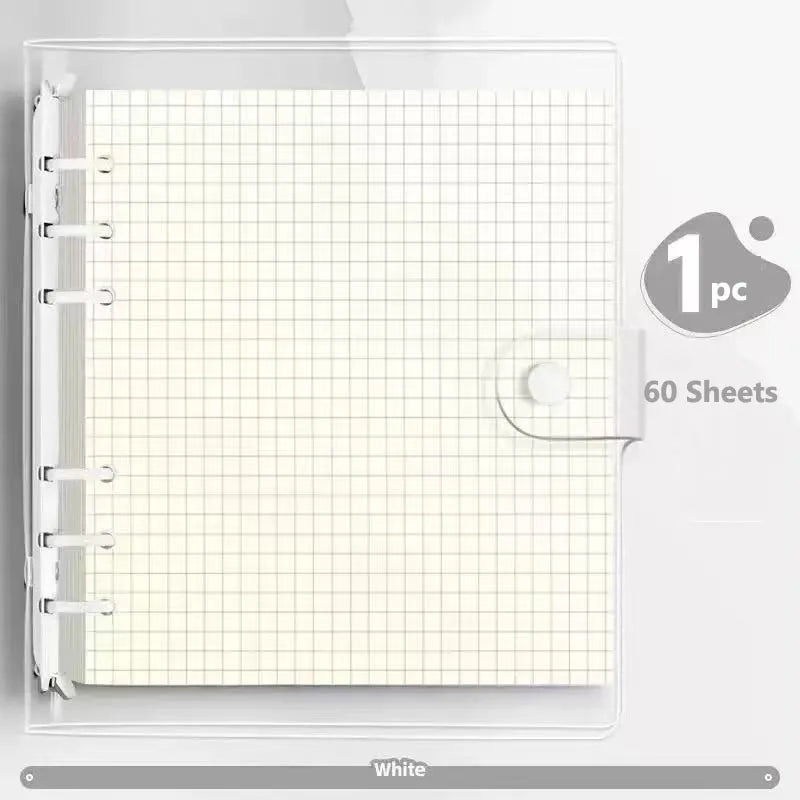 Transparent Loose-Leaf Notebook with Detachable Cover