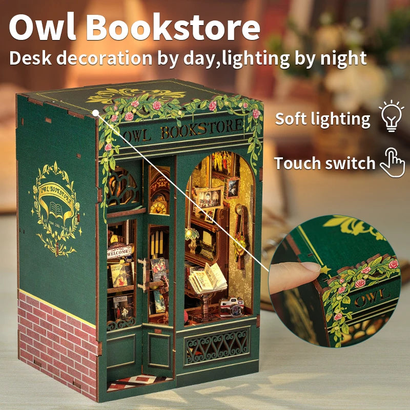 Owl Bookstore DIY Book Nook Kit