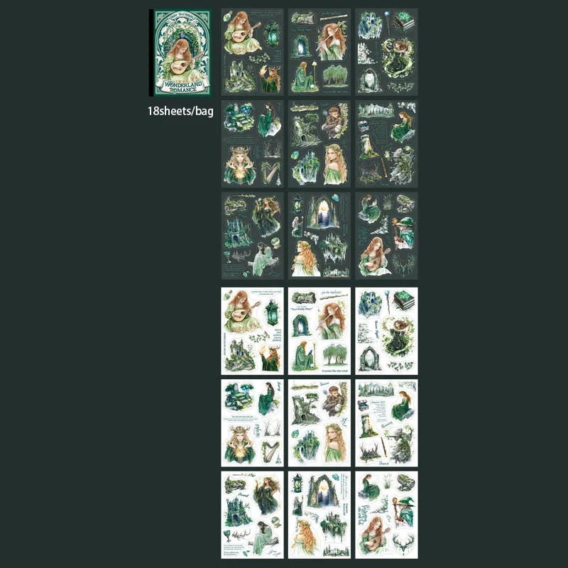 Fairy Tale Sequel Series Sticker Books (18-Piece Set)