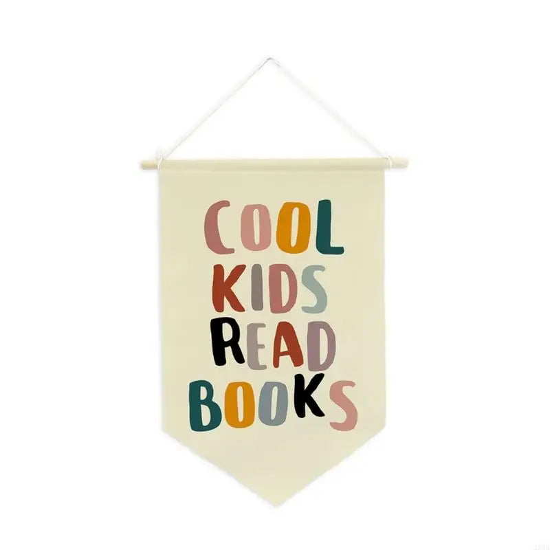 Inspirational Reading Quote Pennant — Fabric Wall Banner (45 × 30 cm)