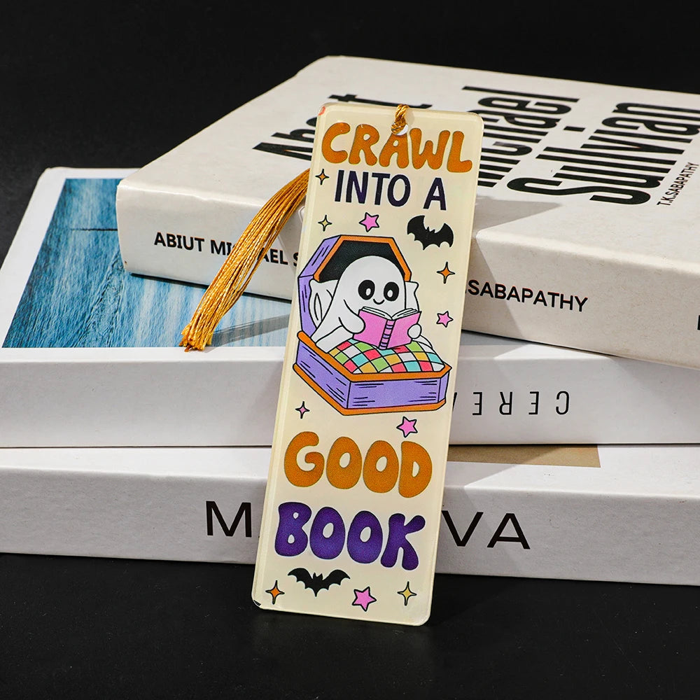 Halloween Ghost & Skeleton Bookmarks — Spooky Page Holders (Pick 1 or Full Set of 8)