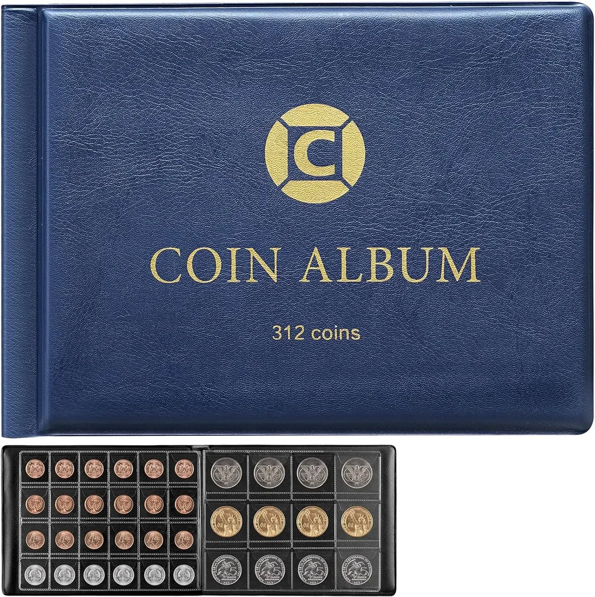 312-Pocket Coin Collection Album — Collector’s Storage & Display Binder