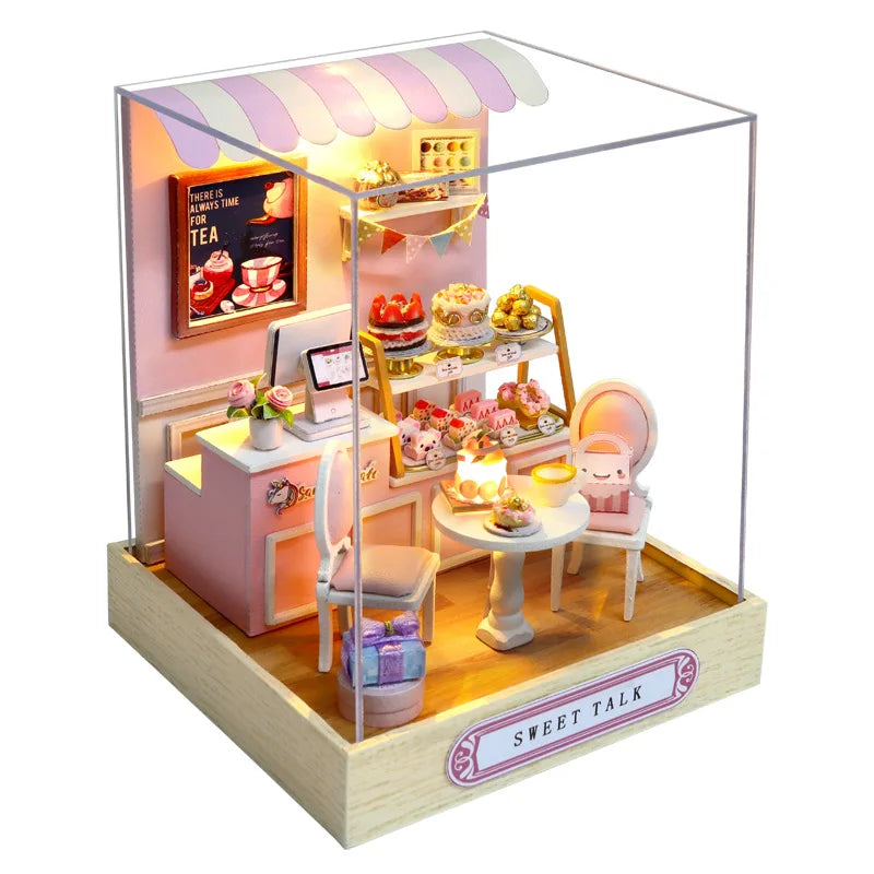 Mini DIY Wooden Dollhouse Room Kit