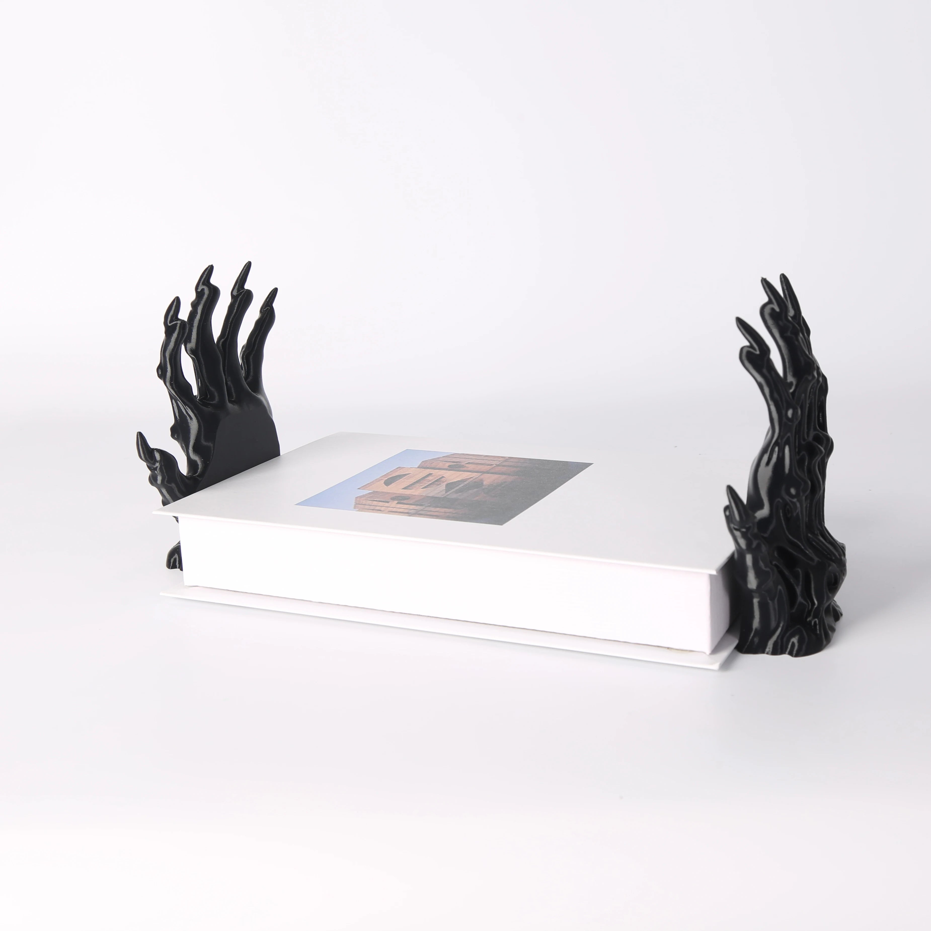 Black Witch Hand Bookends — Gothic Decorative Pair