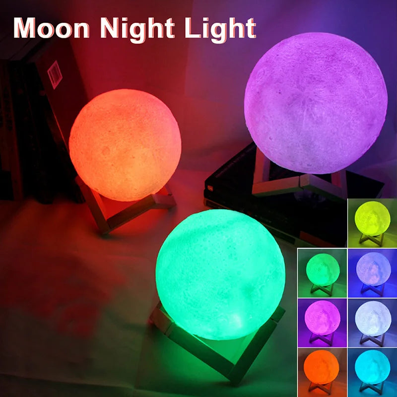LED Moon Lamp Night Light — Magical Galaxy Glow