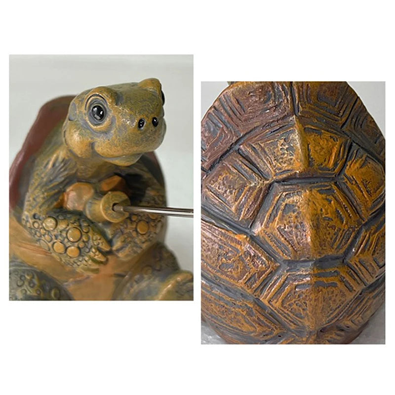 Fishing Turtle Resin Figurine