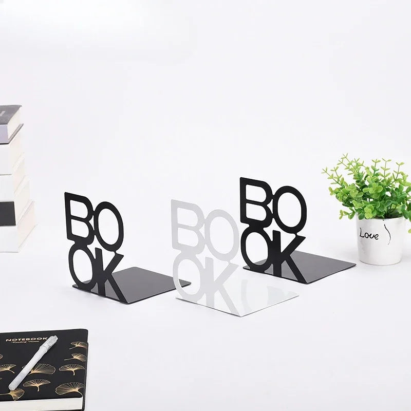 "BOOK" Metal Bookend