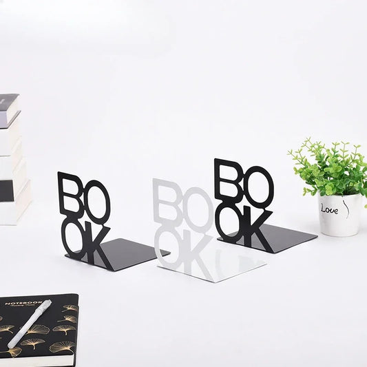 "BOOK" Metal Bookend