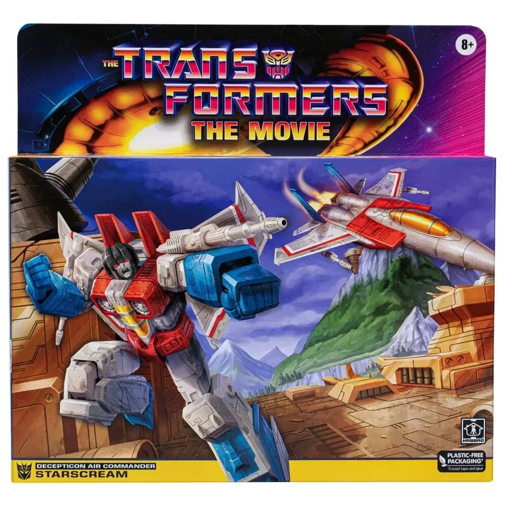 Transformers Retro G1 Movie Figures (Starscream, Hot Rod, Perceptor, Skywarp, Kickback, Shrapnel Toys)
