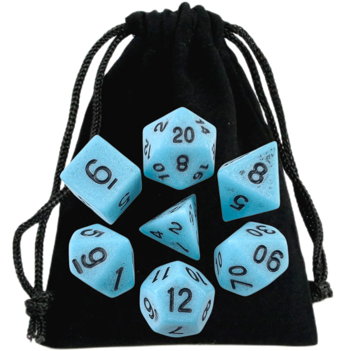 Retro Effect Polyhedral Dice Set for D&D & RPGs