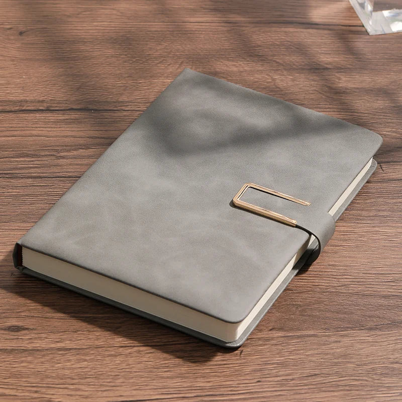 Vintage A5 Leather Notebook — With U-Buckle Closure