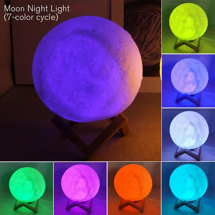 LED Moon Lamp Night Light — Magical Galaxy Glow