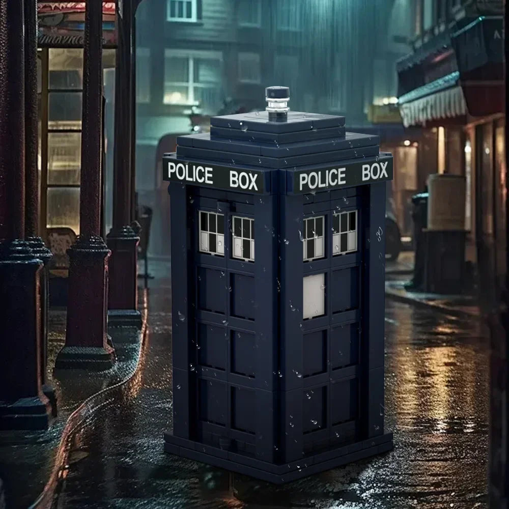 Vintage Police Box Building Block Model