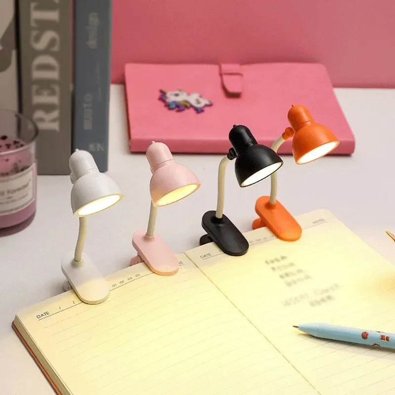 Mini Clip-On Reading Lamp — Retro Table Light Style