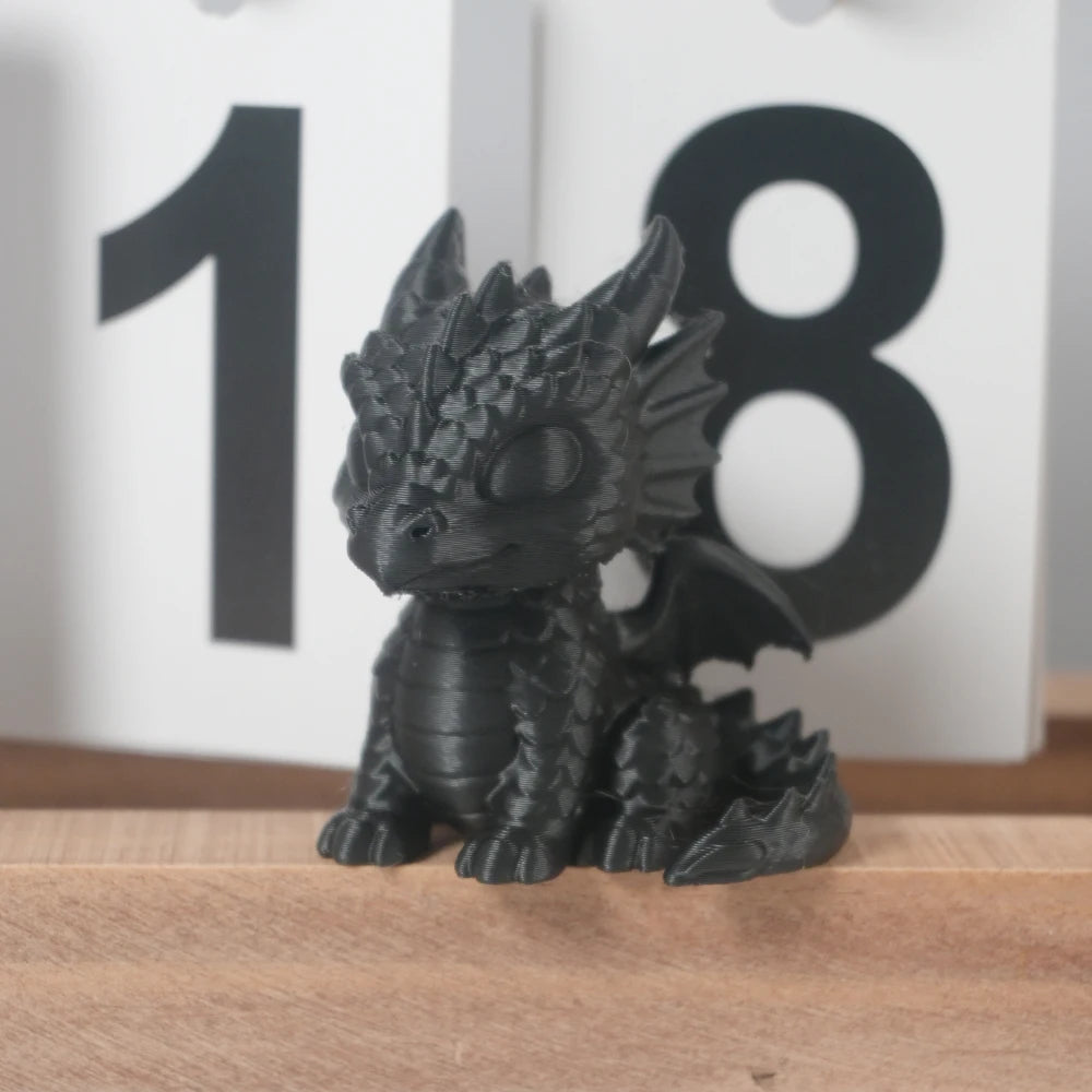 Baby Dragon Figurine — Cute Mini 3D Printed Fantasy Ornament