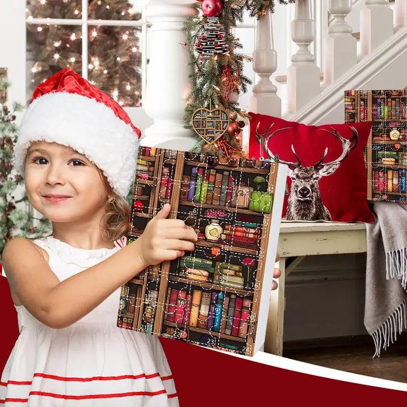 Book Lover Advent Calendar – 24 Acrylic Mini Ornaments for Christmas Countdown