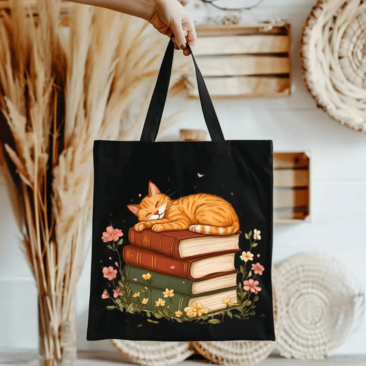 Book Lover Canvas Tote Bag — Floral & Literary Designs (4 Styles)