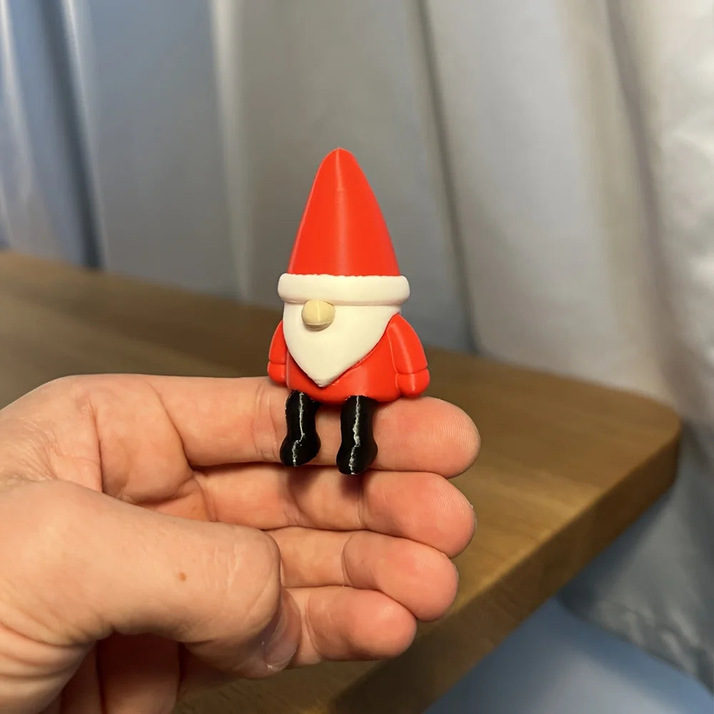 Sitting Christmas Santa — Cute Shelf-Edge Festive Ornament