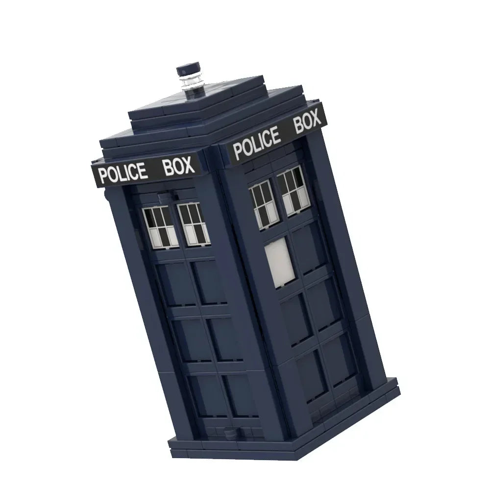 Vintage Police Box Building Block Model