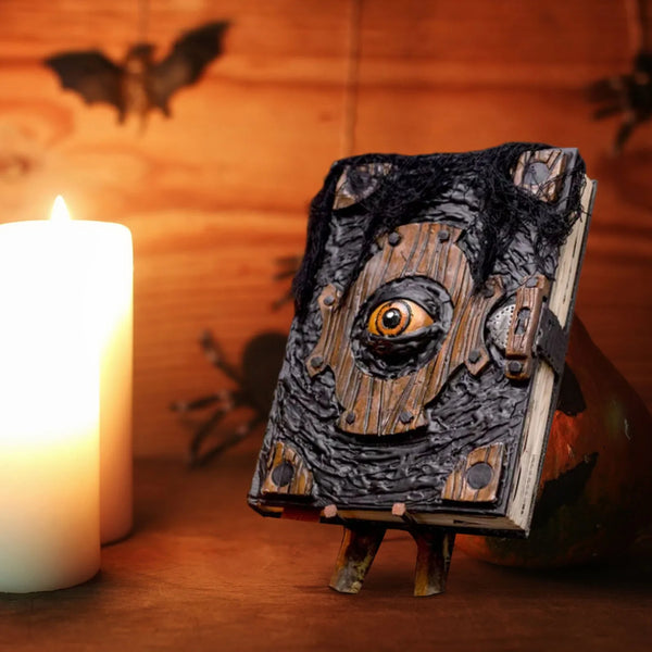 “Demon’s Eye” Cursed Tome — Horror Book Display Prop (Desk/Shelf)