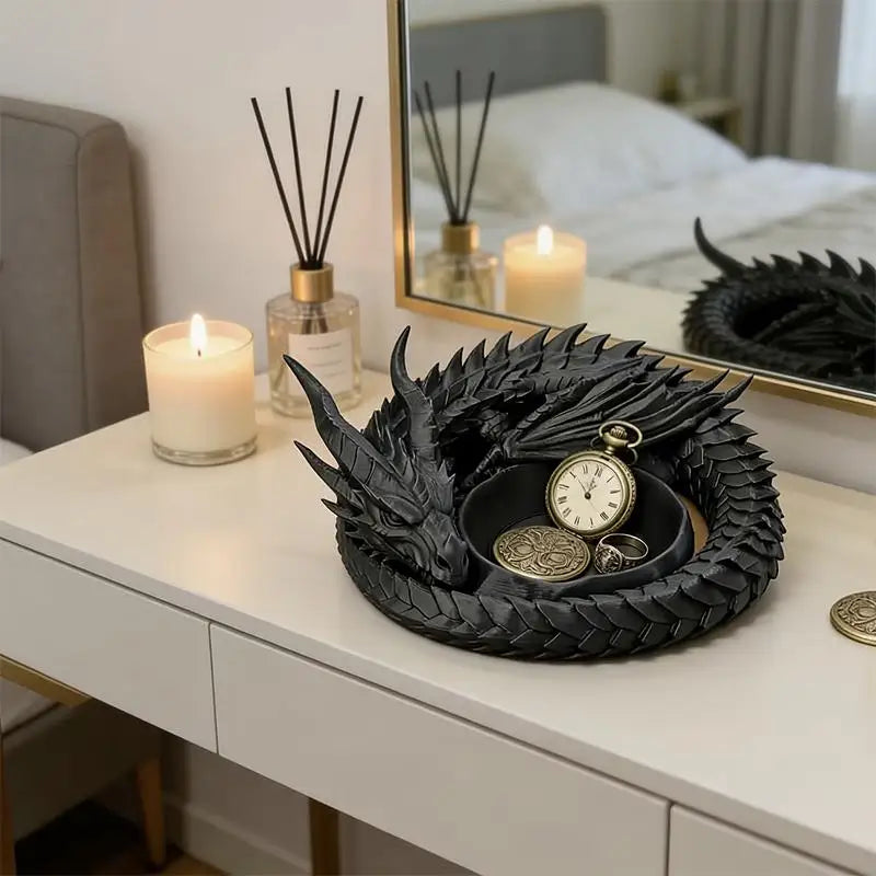 Dragon's Treasure Tray — 3D Printed Fantasy Jewellery & Trinket Holder