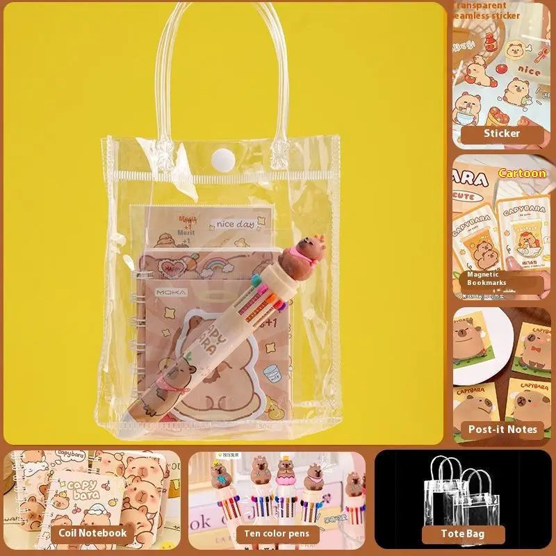 Capybara Club — Kawaii Stationery & Accessories Gift Set