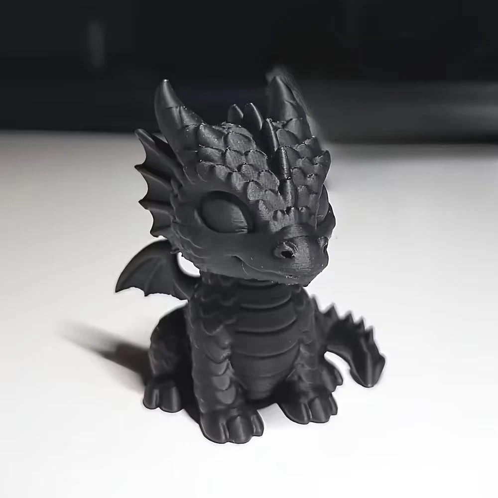 Baby Dragon Figurine — Cute Mini 3D Printed Fantasy Ornament