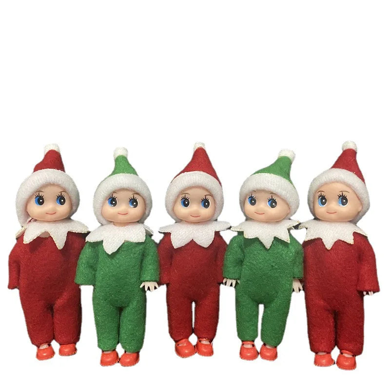 Christmas Bookshelf Elf Dolls — Festive Holiday Shelf Decorations & Ornaments