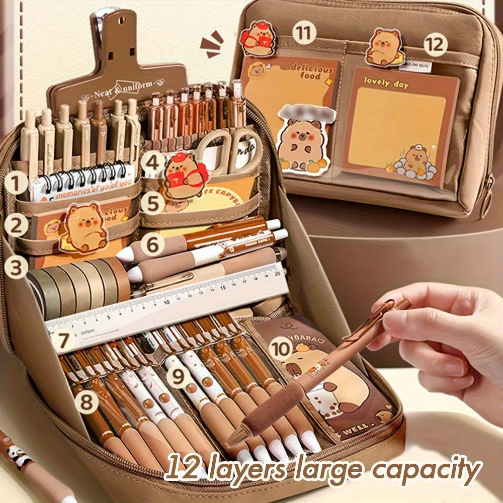 Cute Capybara Stationery Gift Set — Adorable Study & Office Essentials