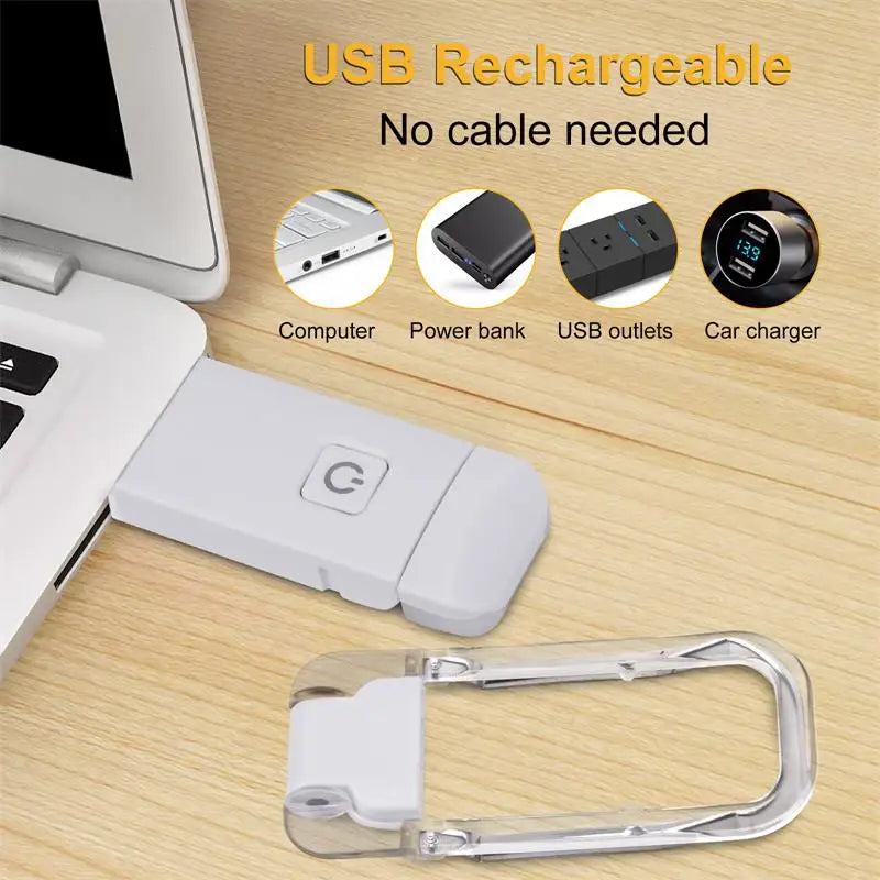 LED USB Rechargeable Book Light — Adjustable Brightness & Color Temperature