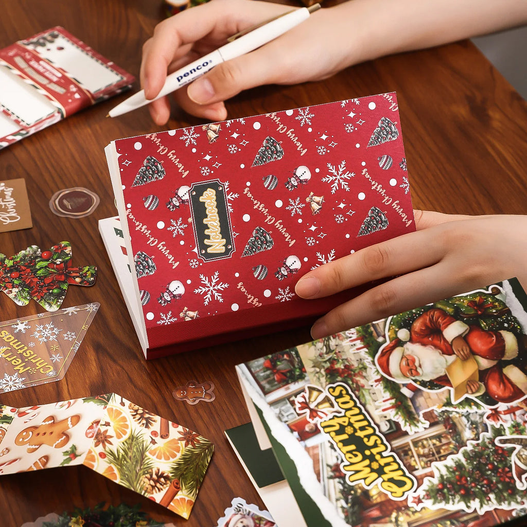 Christmas “Warm Delivery” Scrapbooking Set (157 Pieces) — Festive DIY Collage Kit for Journals, Cards & Handmade Gifts