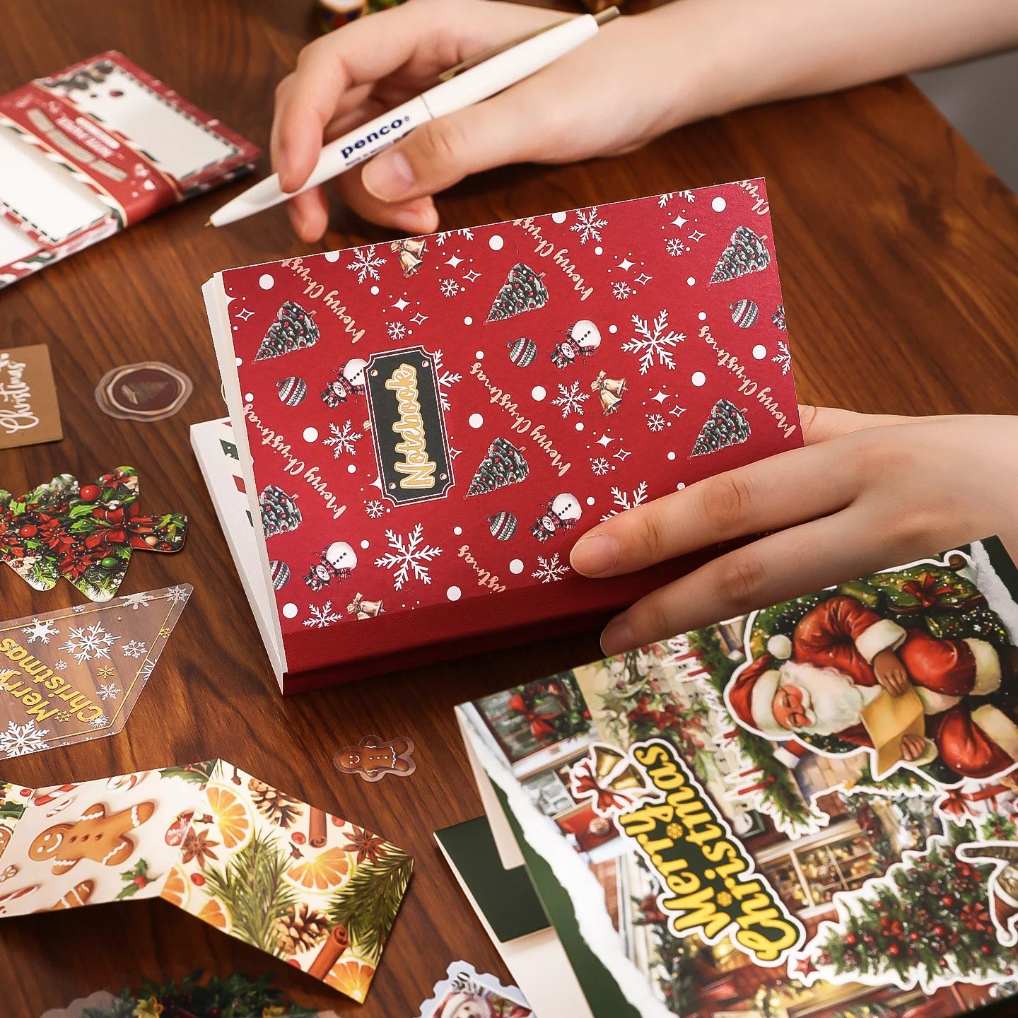 Christmas “Warm Delivery” Scrapbooking Set (157 Pieces) — Festive DIY Collage Kit for Journals, Cards & Handmade Gifts