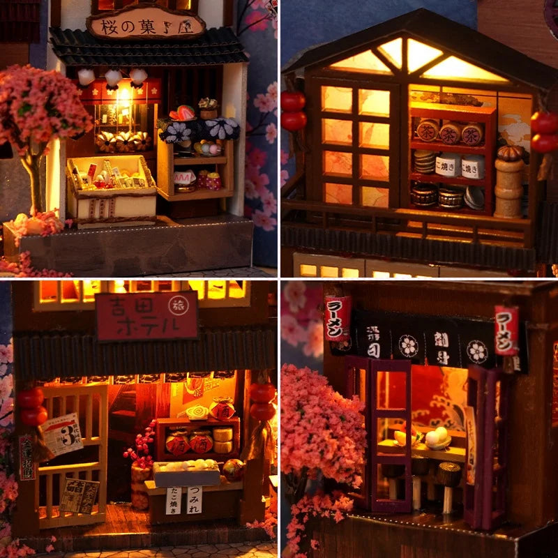 DIY Book Nook Kit — Retro Miniature Bookshelf Scene