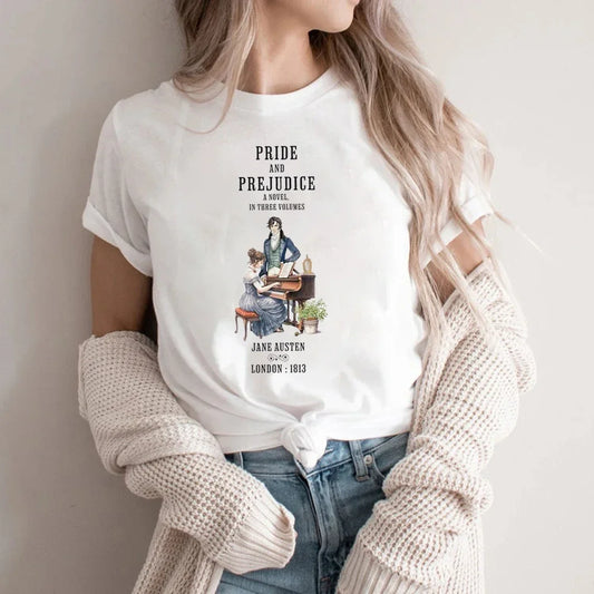 Pride and Prejudice T-Shirt — Mr Darcy & Lizzy Literary Tee