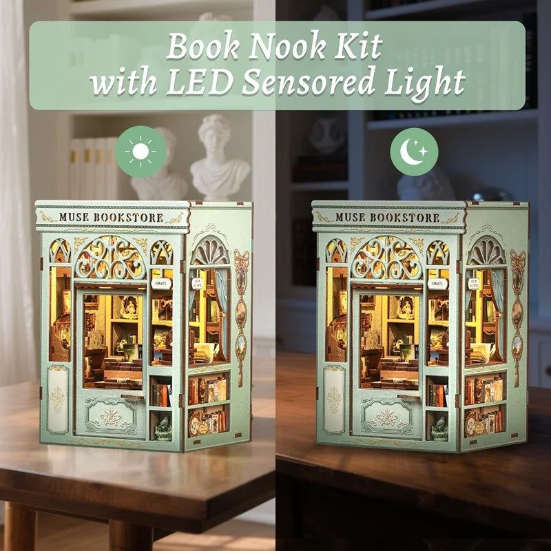 CUTEBEE Muse Bookstore Book Nook Kit