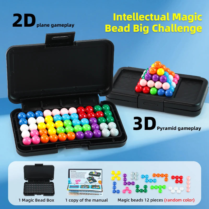 Magnetic Magic Ball Puzzle — 2D & 3D Pyramid Brain Teaser Game