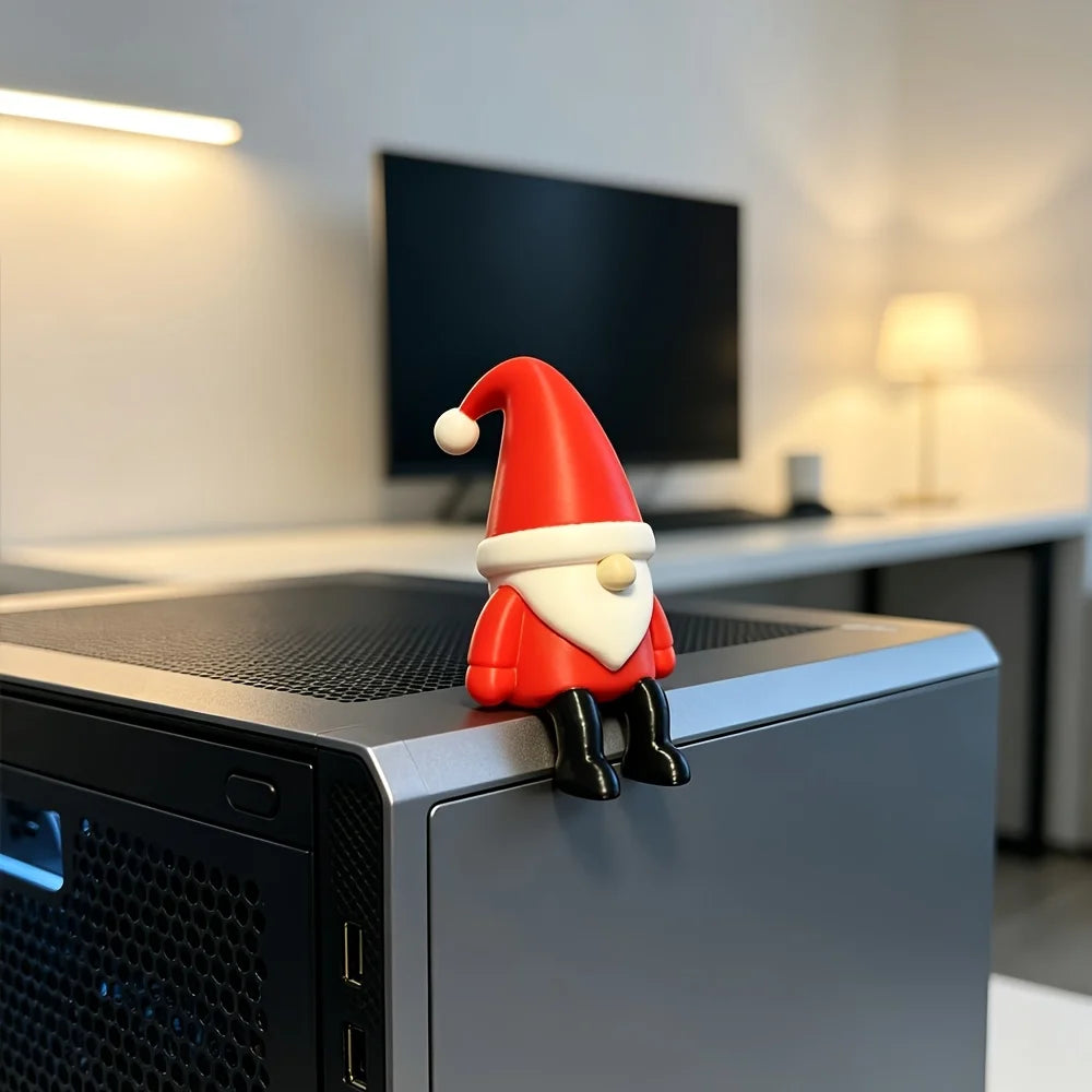 Sitting Christmas Santa — Cute Shelf-Edge Festive Ornament