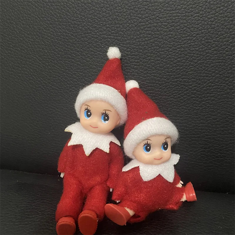 Christmas Bookshelf Elf Dolls — Festive Holiday Shelf Decorations & Ornaments
