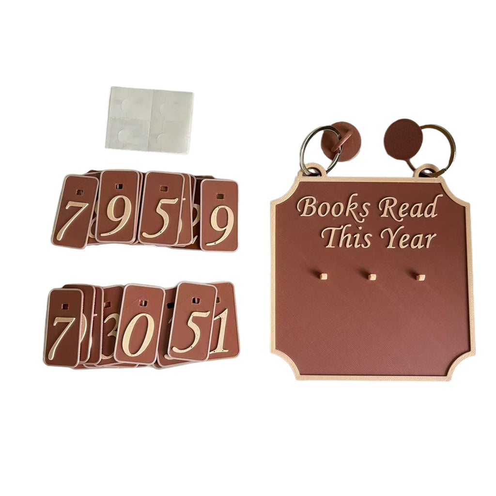 “Books Read This Year” Hanging Shelf Sign — Reading Tracker Decoration