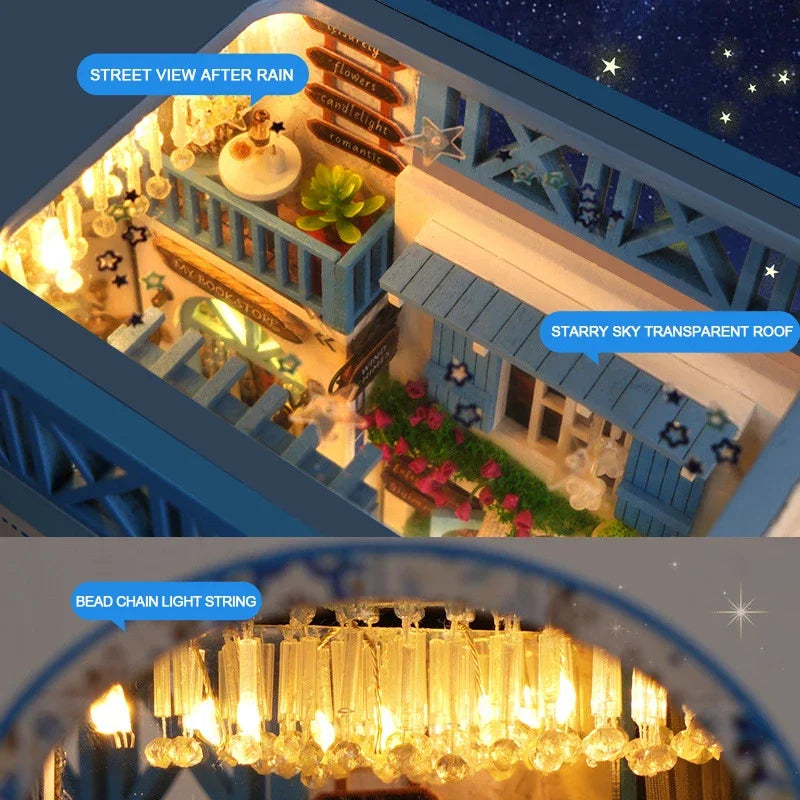 Sea Breeze Casa Wooden DIY Book Nook — Coastal Miniature Escape