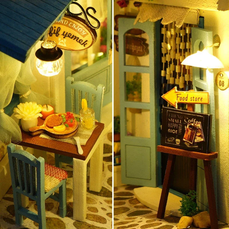Sea Breeze Casa Wooden DIY Book Nook — Coastal Miniature Escape
