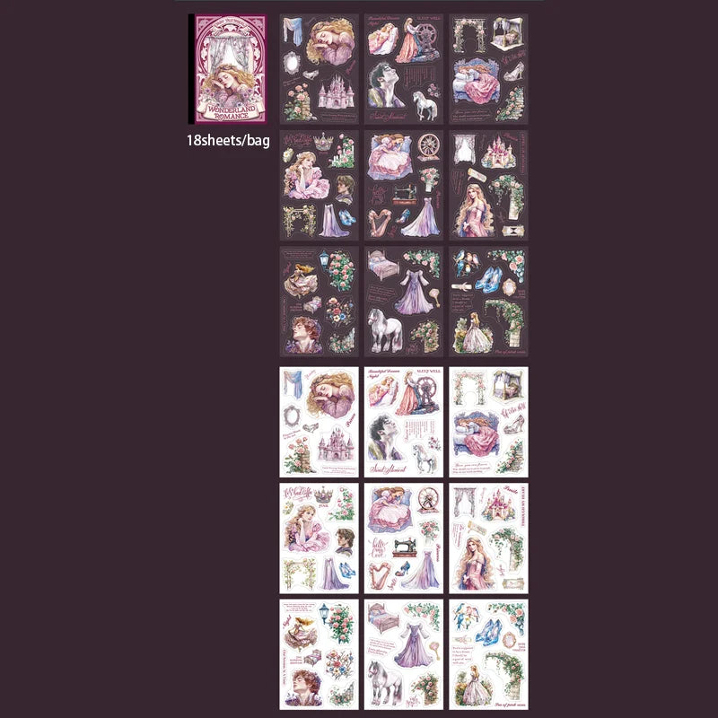 Fairy Tale Sequel Series Sticker Books (18-Piece Set)
