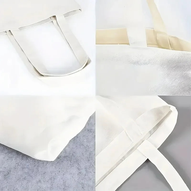 Halloween Reading Canvas Tote — Ghosts, Witches & Pumpkins